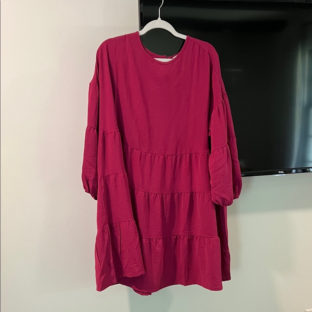 Mud Pie Red Tiered Dress